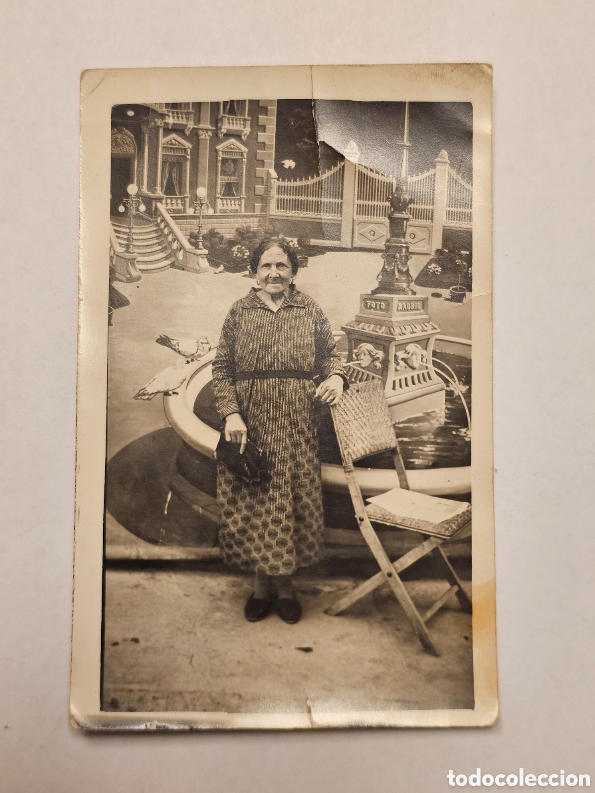 Photographie ancienne: Foto postal vintage, paisana, mujer mediados XX, escrita, sin circular. Y regalo