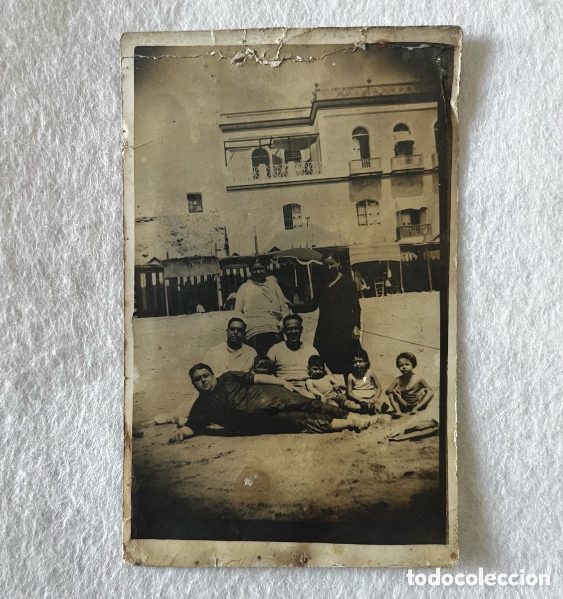 Antique Photography: ANTIGUA FOTOGRAFIA POSTAL ZONA C&Aacute;DIZ - PLAYA DE ROTA - CHIPIONA