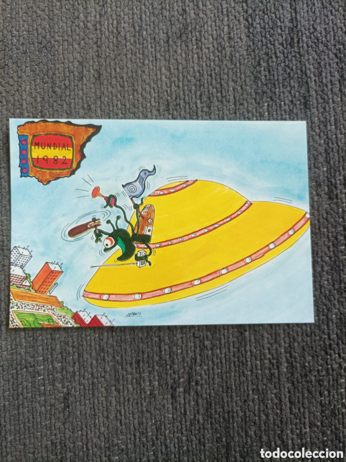 Fotograf&iacute;a antigua: Mundial'82 Postal Dibujos animados Comic f&uacute;tbol