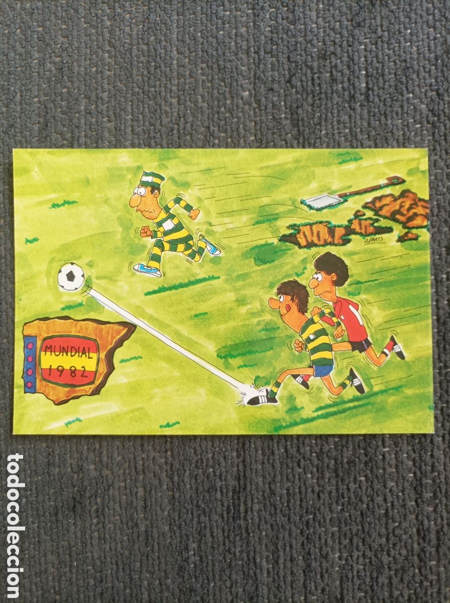 Fotograf&iacute;a antigua: Mundial '82 Postal Dibujos animados Comic f&uacute;tbol Espa&ntilde;a
