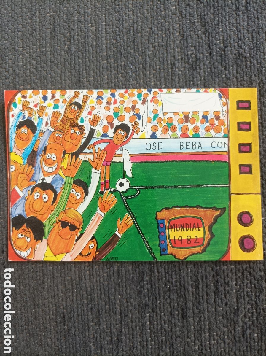 Fotograf&iacute;a antigua: Mundial '82 Postal Dibujos animados Comic f&uacute;tbol Espa&ntilde;a 5