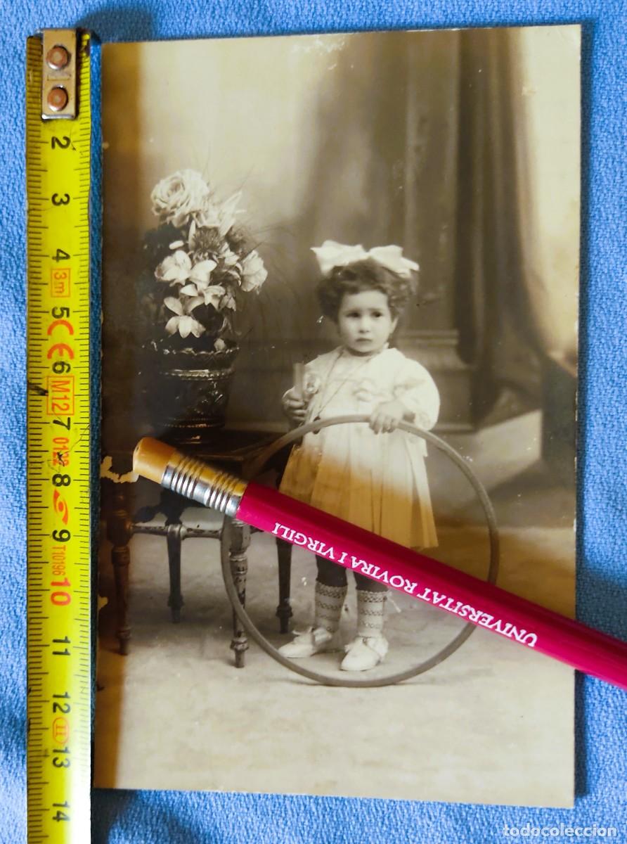 Fotograf&iacute;a antigua: ANTIGUA FOTOGRAFIA DE UNA NI&Ntilde;A DE TORTOSA FOTOGRAFO ANDREU CARTON DURO