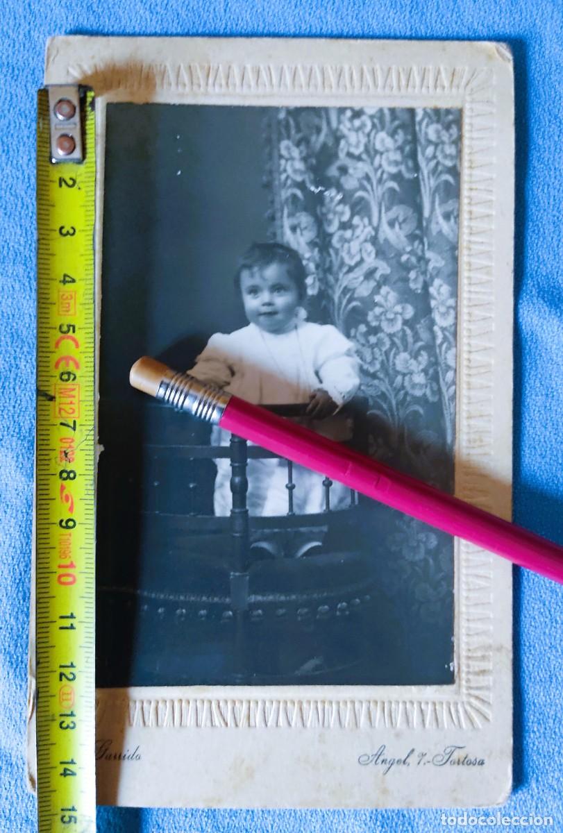 Fotograf&iacute;a antigua: ANTIGUA FOTOGRAFIA DE NI&Ntilde;A PEQUE&Ntilde;A DE TORTOSA FOTOGRAFO GARRIDO