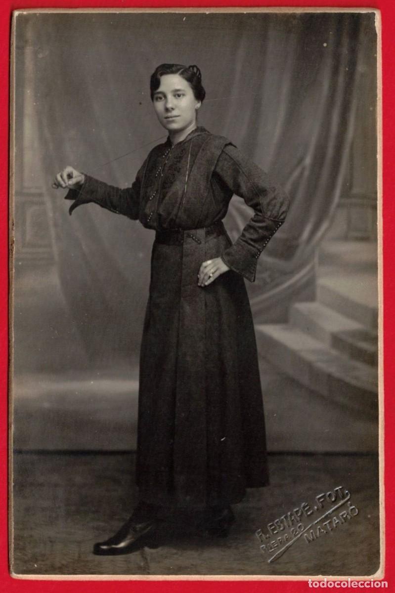 Fotograf&iacute;a antigua: R. Estap&eacute; fot&oacute;grafo - Matar&oacute; - Rambla Mendizabal, Riera, 20 - Retrato de estudio