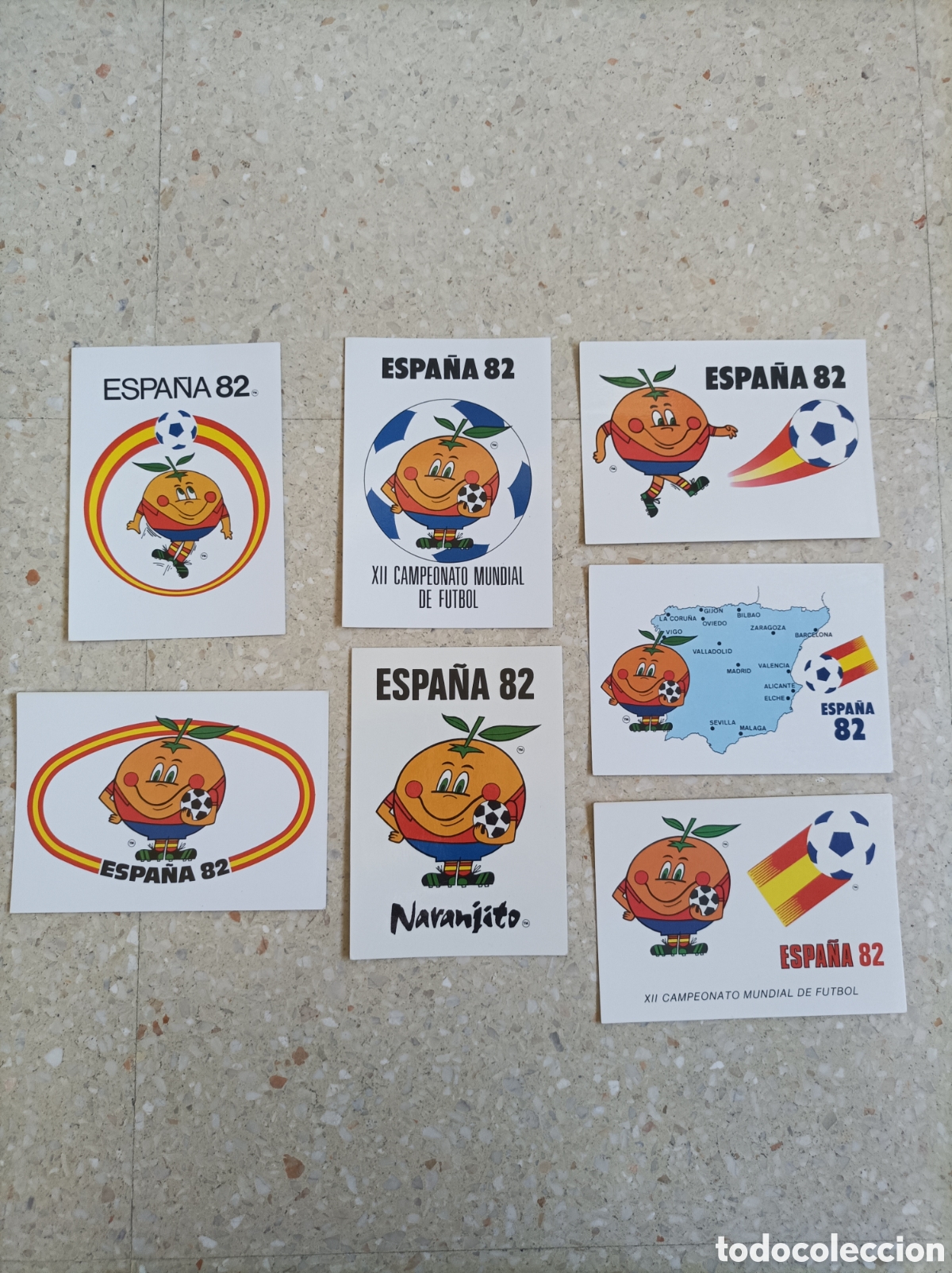 Fotograf&iacute;a antigua: Lote de 7 postales Naranjito Mundial 1982 Espa&ntilde;a