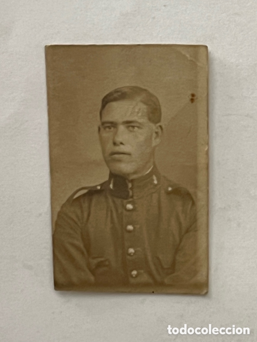 Fotograf&iacute;a antigua: FOTOMATON Militar, Soldado Artiller&iacute;a. Epoca Alfonso XIII (h.1910?) Barcelona Gregorio Armengol