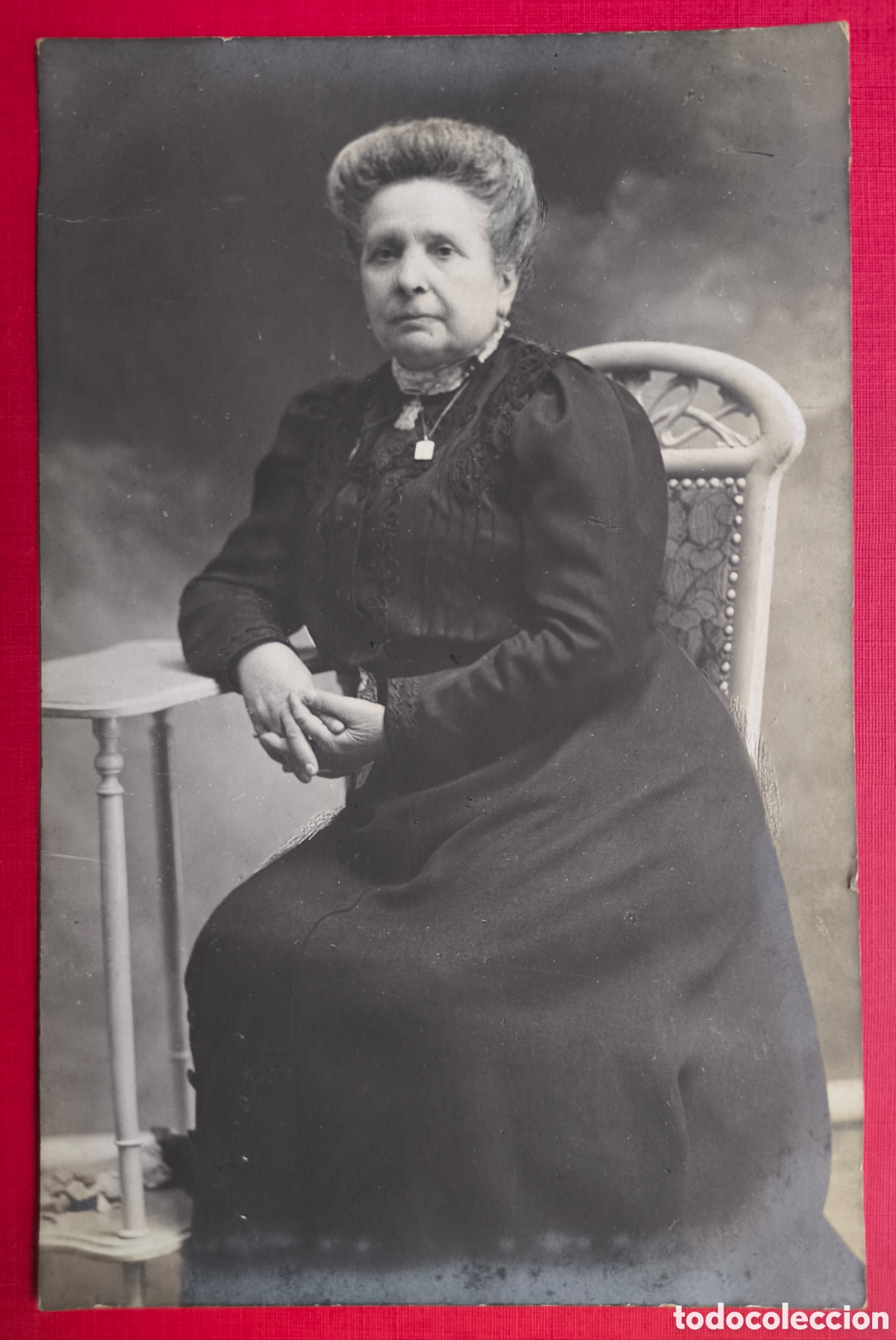 Fotograf&iacute;a antigua: FOTOGRAF&Iacute;A RETRATO DE ESTUDIO DAMA POSTAL FOTOGR&Aacute;FICA VIUDA DE OLIVAN SALAMANCA C. 1890