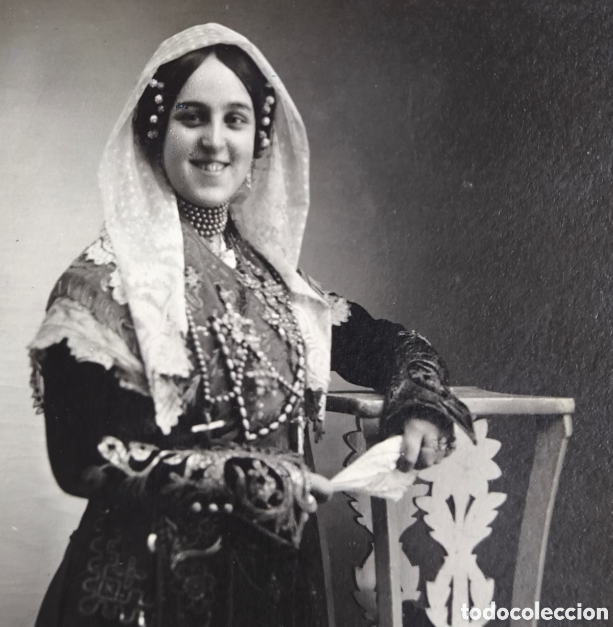 Fotograf&iacute;a antigua: FOTOGRAF&Iacute;A RETRATO JOVEN CHARRA TRAJE DE GALA POSTAL FOTOGR&Aacute;FICA VDA. DE OLIVAN SALAMANCA C. 1915