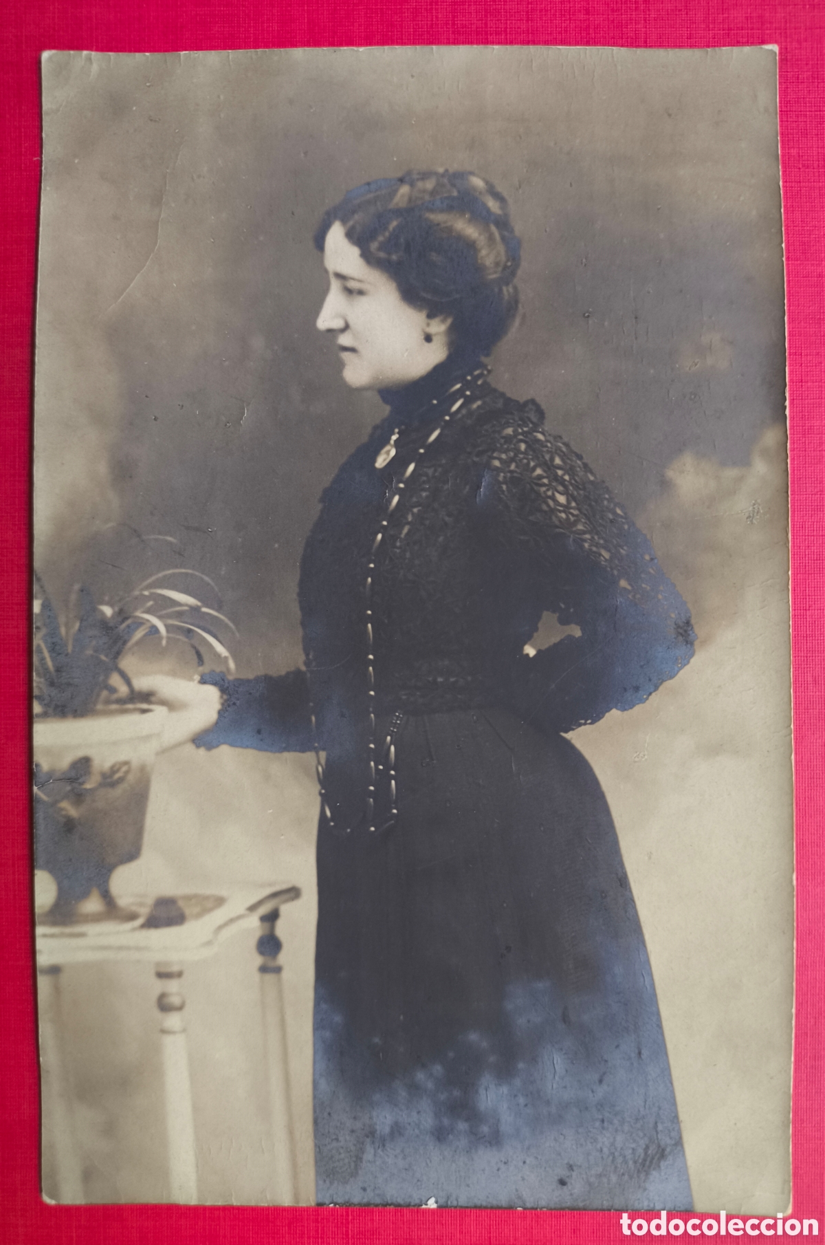 Fotograf&iacute;a antigua: FOTOGRAF&Iacute;A RETRATO DAMA POSTAL FOTOGR&Aacute;FICA VDA. DE OLIVAN SALAMANCA C. 1900