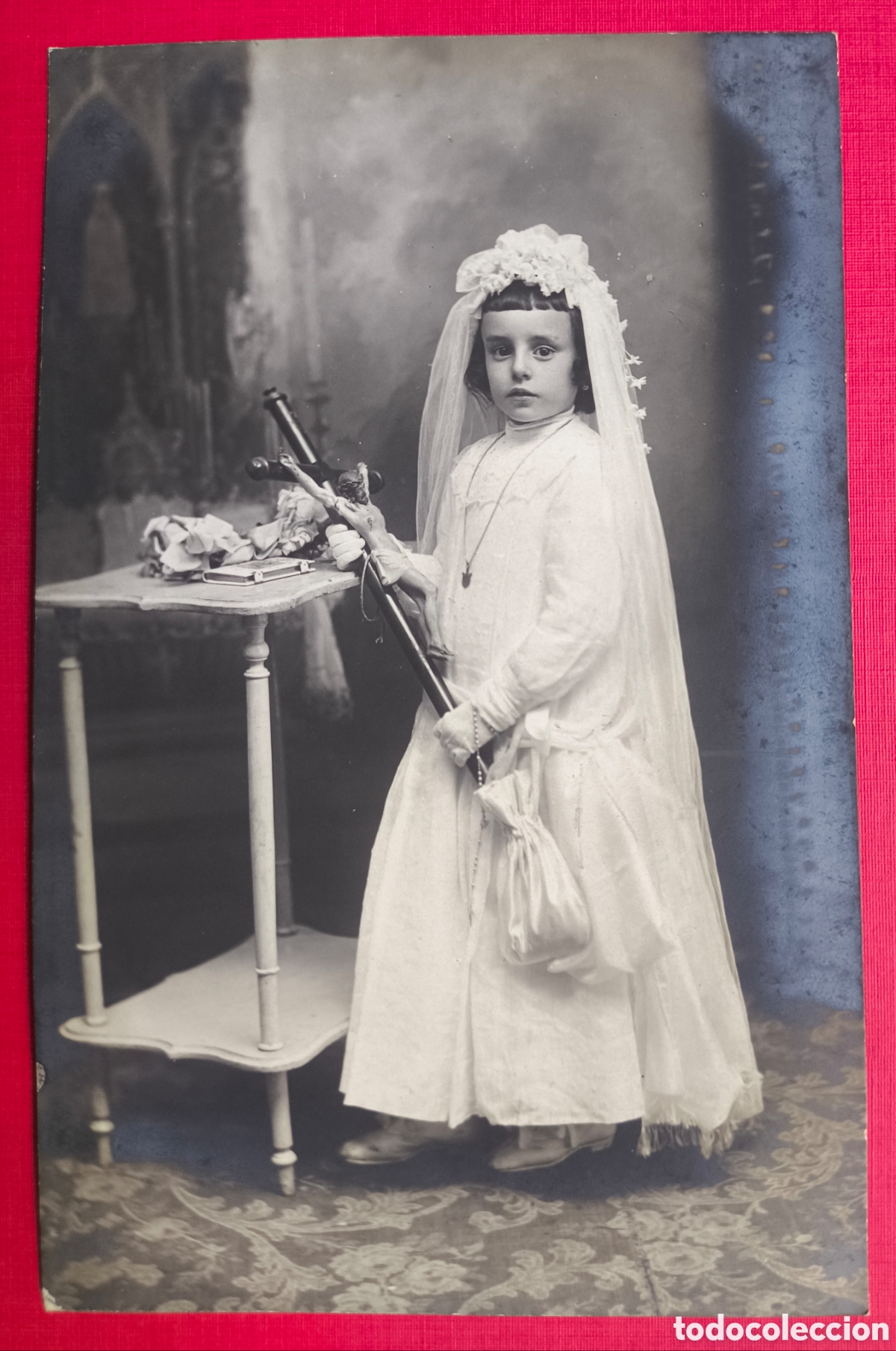 Fotograf&iacute;a antigua: FOTOGRAF&Iacute;A RETRATO NI&Ntilde;A COMUNI&Oacute;N POSTAL FOTOGR&Aacute;FICA VDA. DE OLIVAN SALAMANCA C. 1900