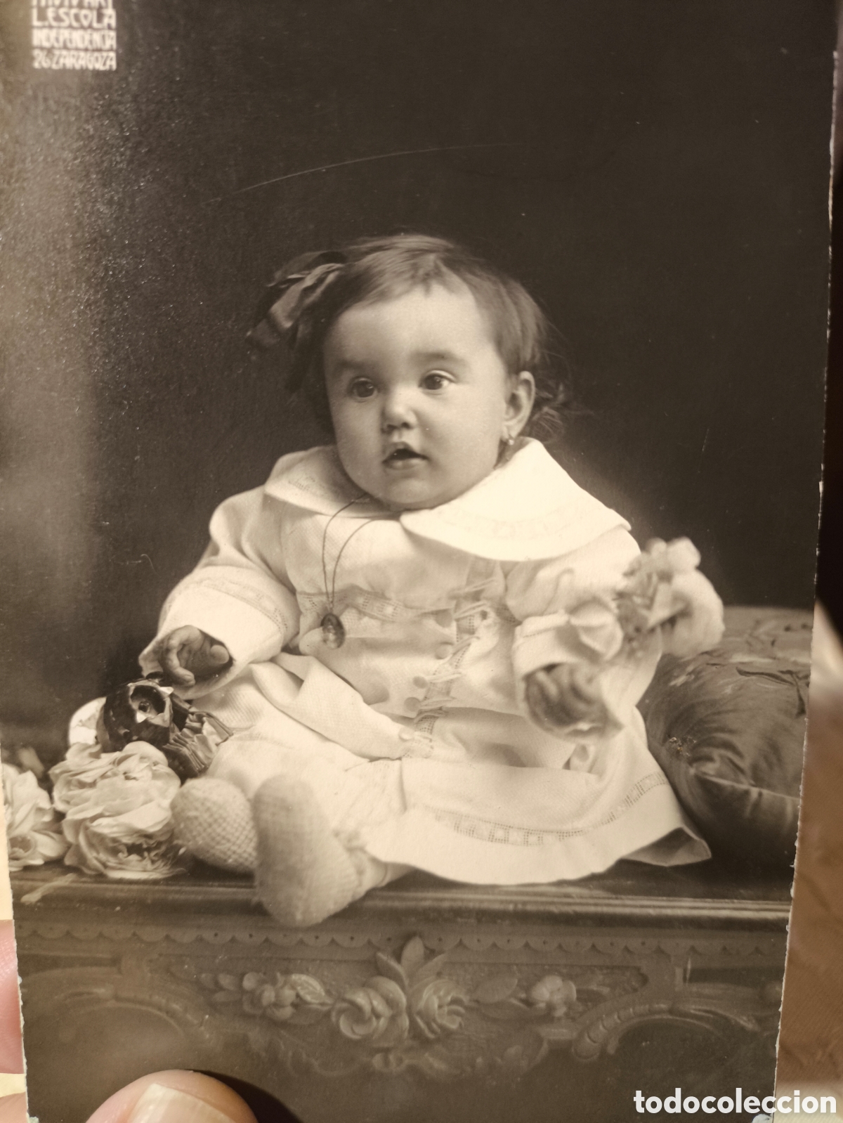 Fotograf&iacute;a antigua: FOTOGR&Aacute;FICA RETRATO DE ESTUDIO BEB&Eacute; POSTAL FOTOGR&Aacute;FICA FOT&Oacute;GRAFO L. ESCOL&Aacute; ZARAGOZA 1914