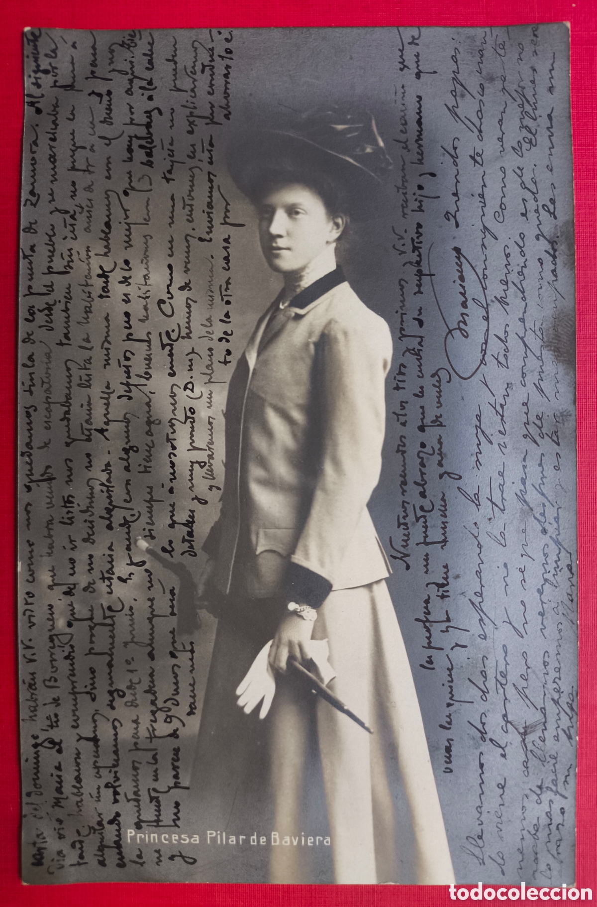Fotograf&iacute;a antigua: PRINCESA PILAR DE BAVIERA POSTAL FOTOGR&Aacute;FICA 1909