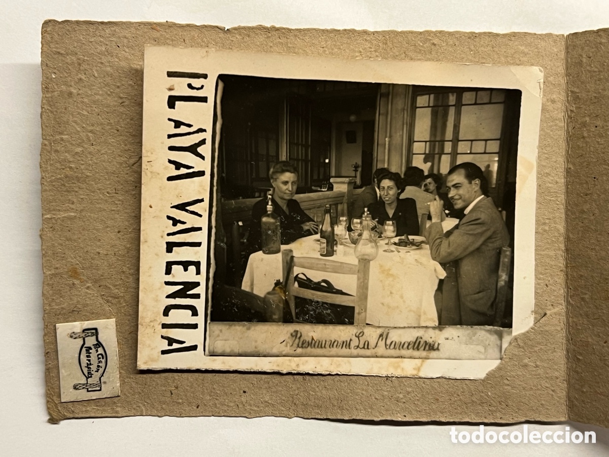 Fotograf&iacute;a antigua: PLAYA DE VALENCIA. MINUTEROS.. Restaurante La Marcelina. Film ca&ntilde;&oacute;n. FotoRapida (h.1945?)