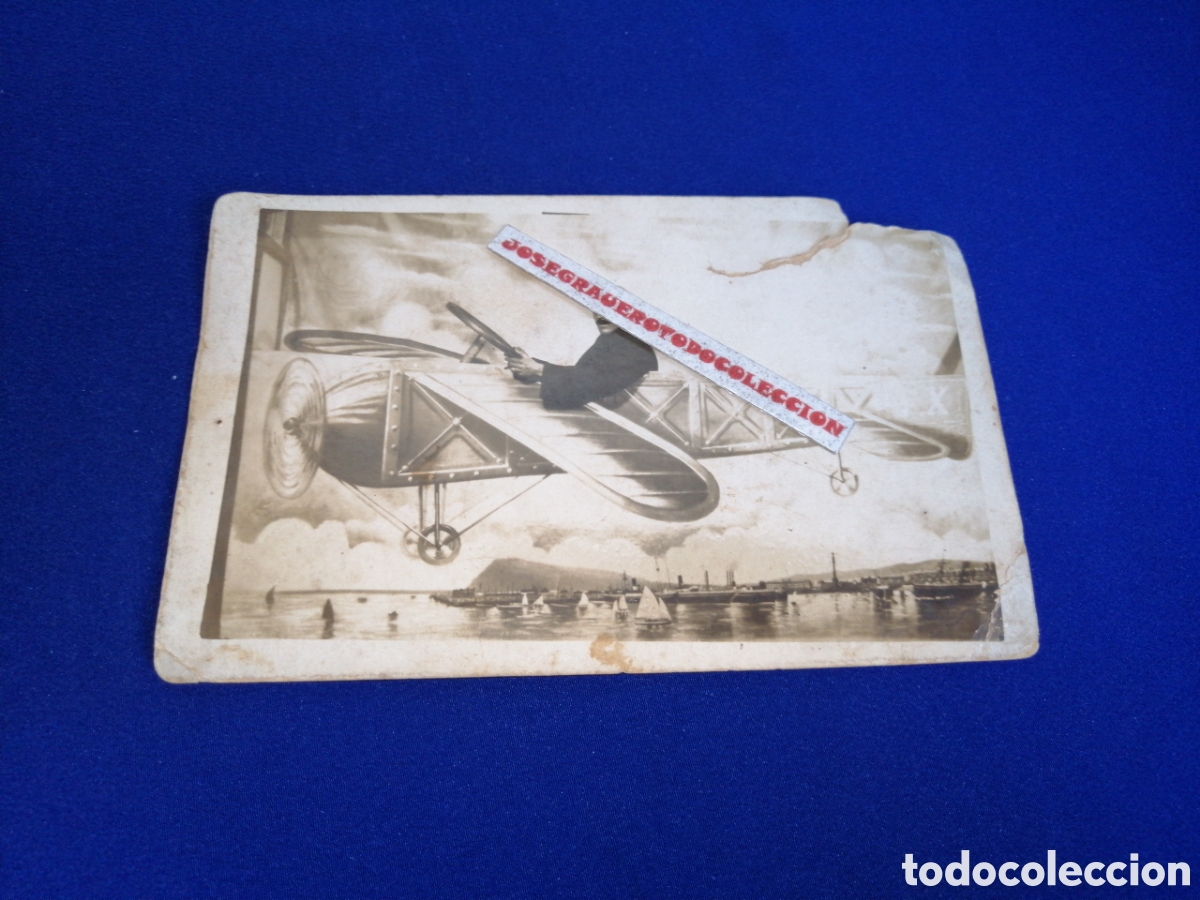 Fotograf&iacute;a antigua: FOTOMATON - MINUTEROS - AVION MODELO POSANDO FOTOGRAF&Iacute;A ANTIGUA SIGLO PASADO