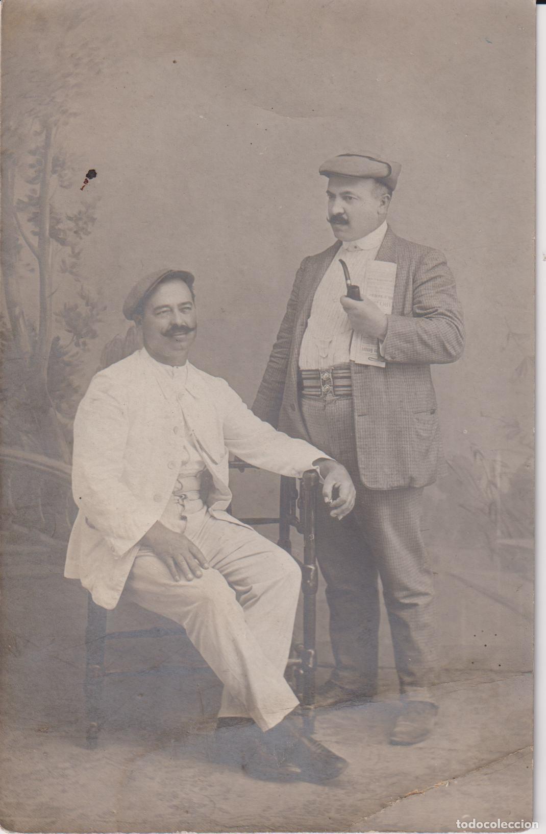 Fotograf&iacute;a antigua: ANTIGUO RETRATO FOTOGR&Aacute;FICO DE ESTUDIO DE DOS SE&Ntilde;ORES &ndash; PRIMERA D&Eacute;CADA SIGLO XX