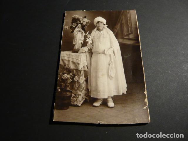 Fotograf&iacute;a antigua: RETRATO DE NI&Ntilde;A PRIMERA COMUNION POSTAL FOTOGRAFICA