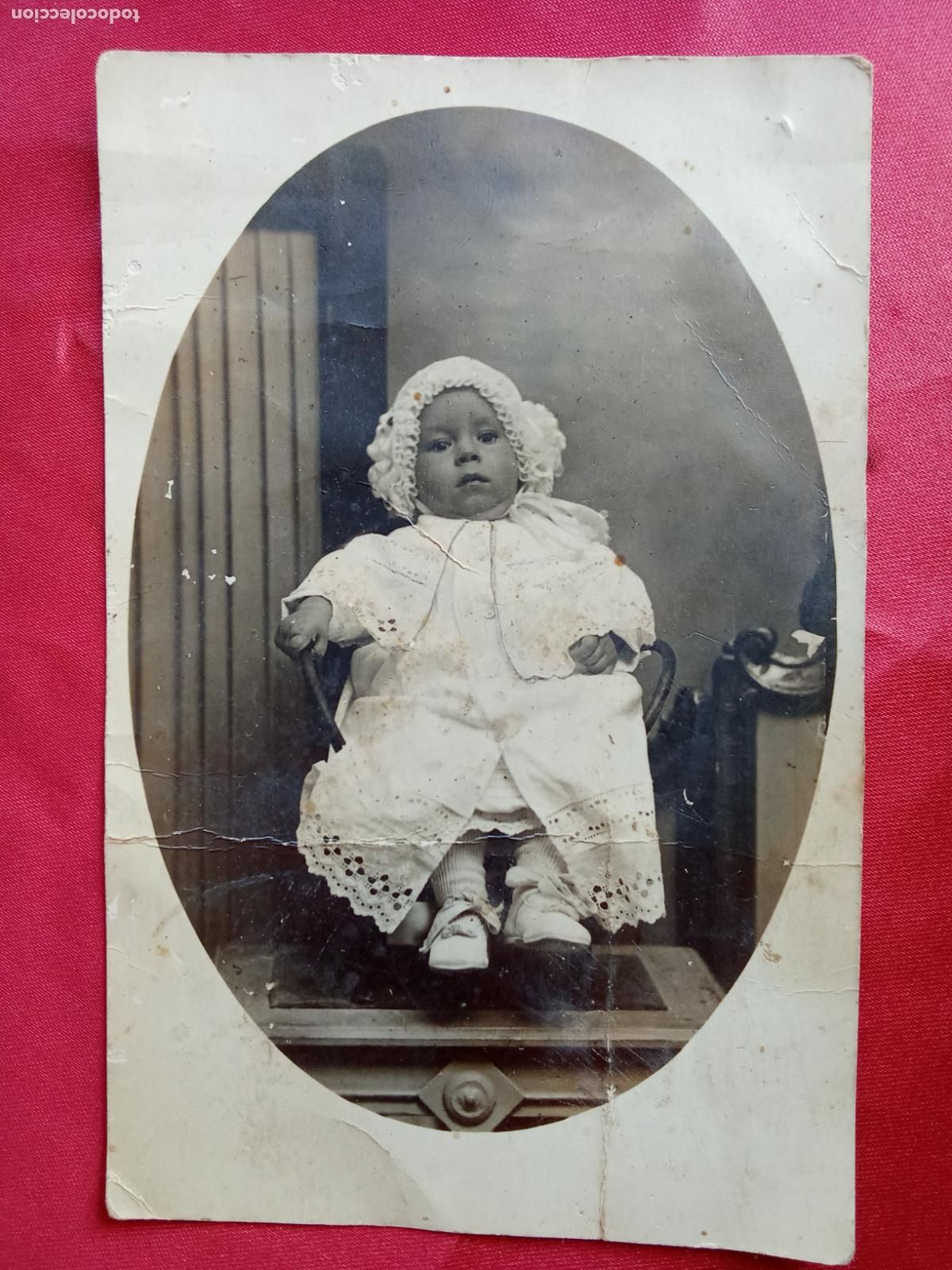 Fotograf&iacute;a antigua: Foto de beb&eacute; con vestido a&ntilde;os 20/30 Paris Papel.2-117