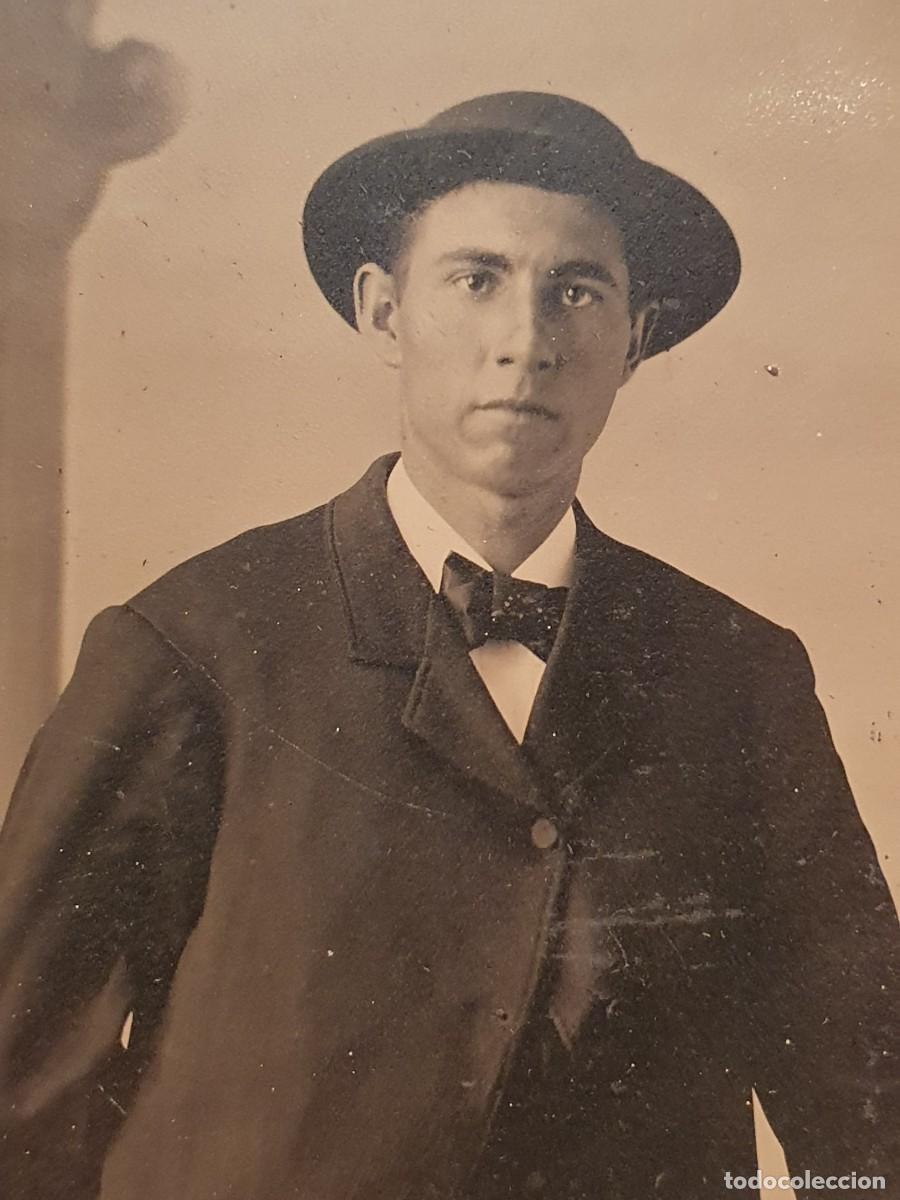 Fotografia antica: colodion tintipo ferrotipo 1/6 placa 1870 1890 siglo XIX mide aprox 62mm x 90mm