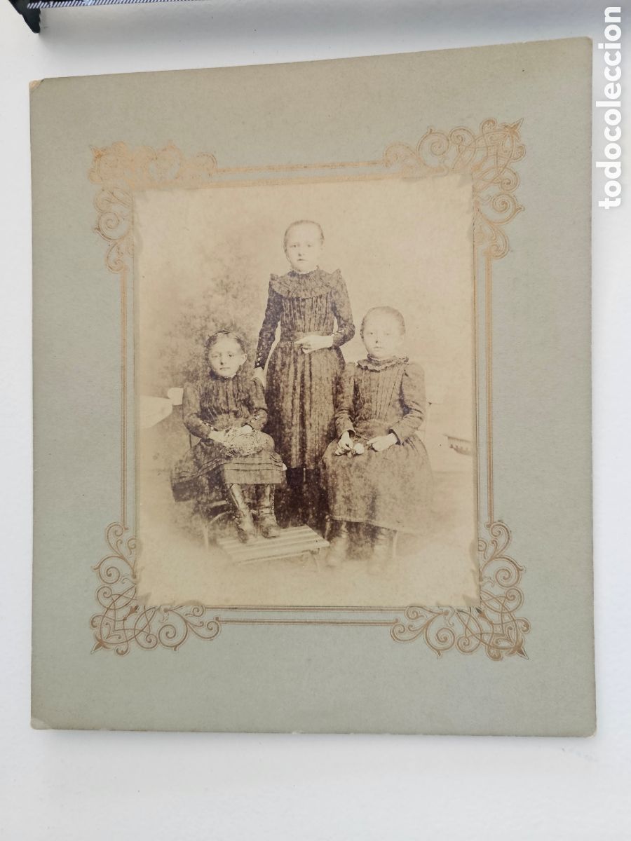 Fotograf&iacute;a antigua: Magn&iacute;fica fotograf&iacute;a de ni&ntilde;os S.XIX