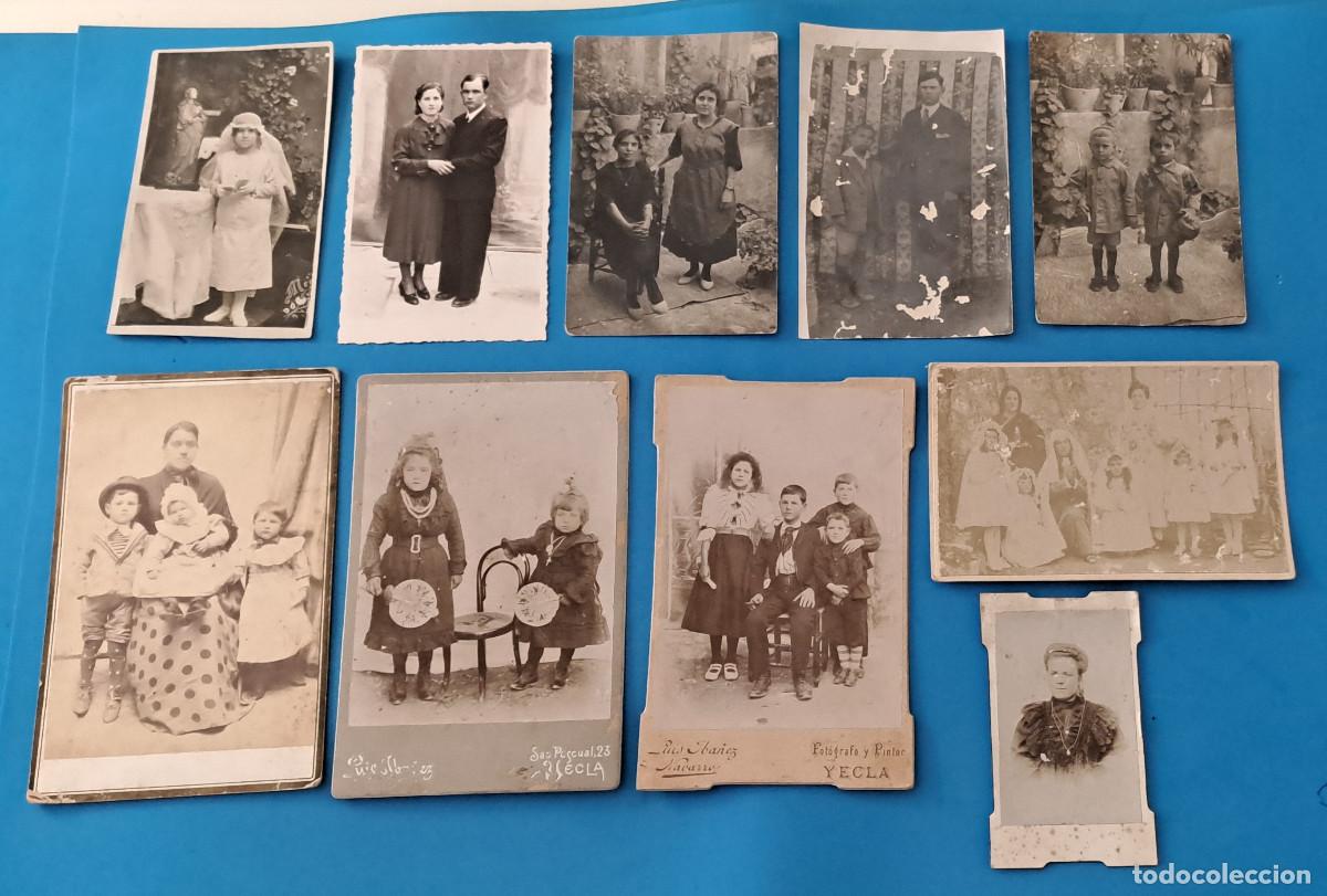 Fotografia antiga: YECLA ( Murcia ) - LOTE DE 10 FOTOGRAF&Iacute;AS CON M&Aacute;S DE 100 A&Ntilde;OS DE ANTIGUEDAD