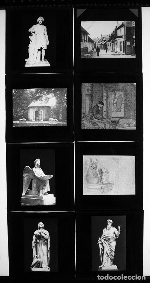 Fotograf&iacute;a antigua: 8 Placas de cristal positivas - linterna m&aacute;gica - c 1900