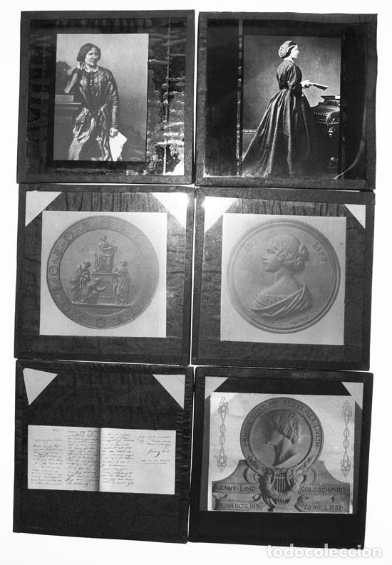 Fotograf&iacute;a antigua: 6 Placas de cristal positivas - linterna m&aacute;gica - c 1900