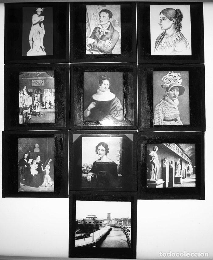 Fotograf&iacute;a antigua: 10 Placas de cristal positivas - linterna m&aacute;gica - c 1900
