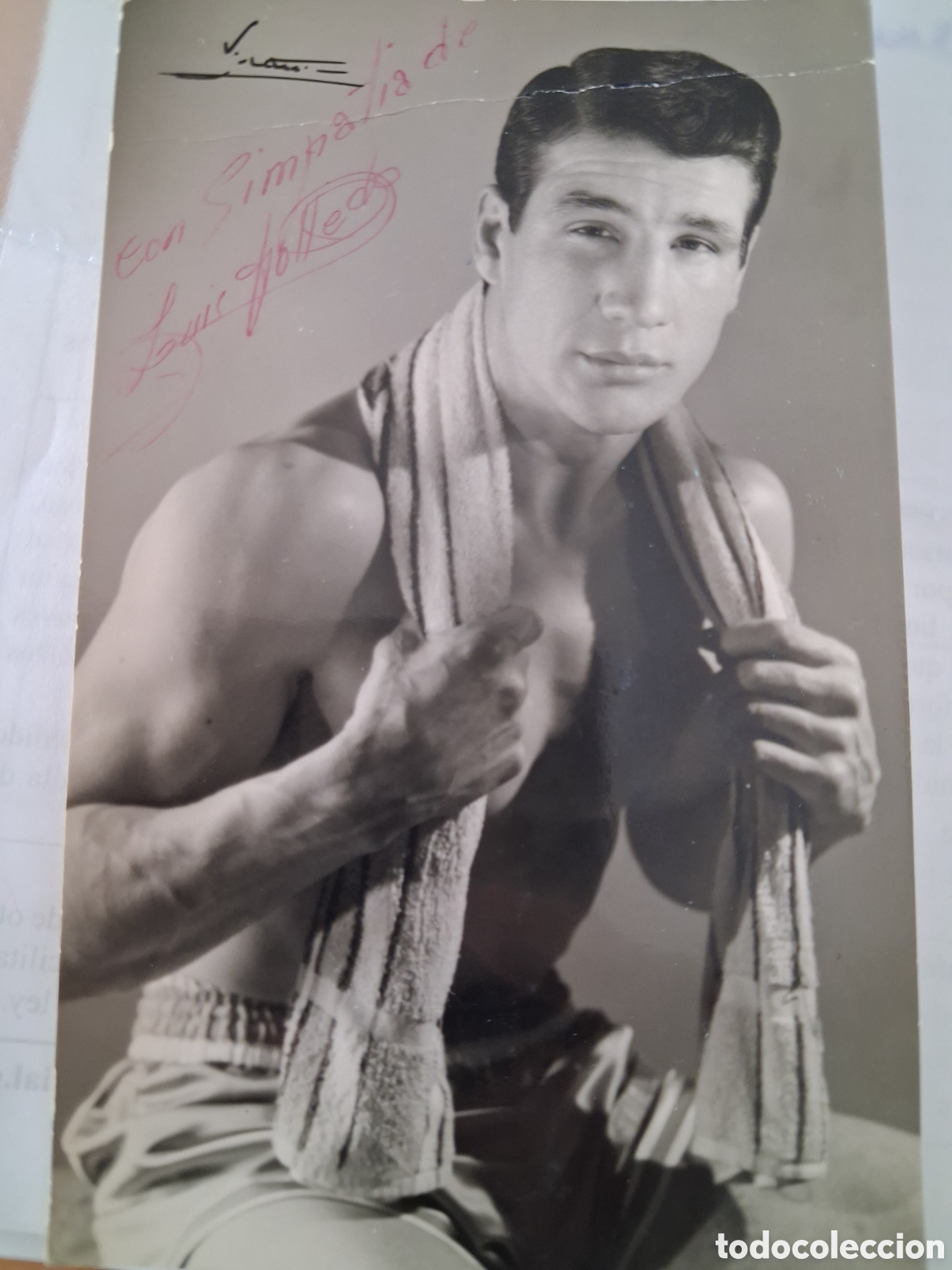 Fotograf&iacute;a antigua: LUIS Folledo boxeador Campe&oacute;n de Espa&ntilde;a A&ntilde;os 60