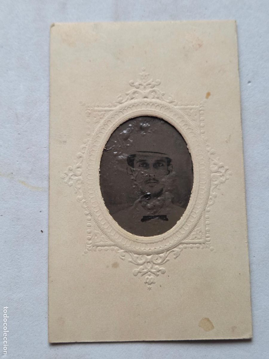 Alte Fotografie: FERROTIPO TAMA&Ntilde;O CARTE VISITE POSIBLEMENTE CUBA