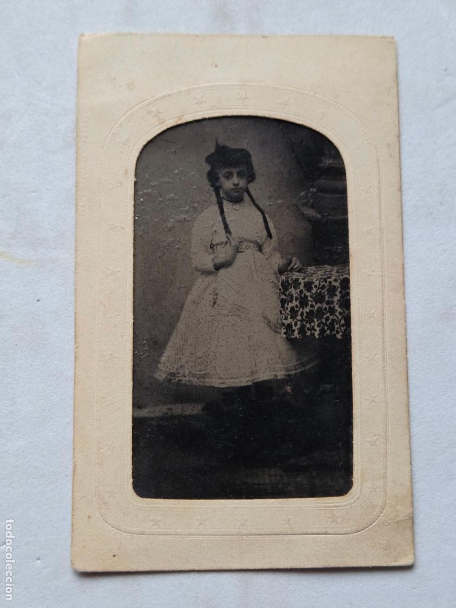 Alte Fotografie: FERROTIPO TAMA&Ntilde;O CARTE VISITE POSIBLEMENTE CUBA