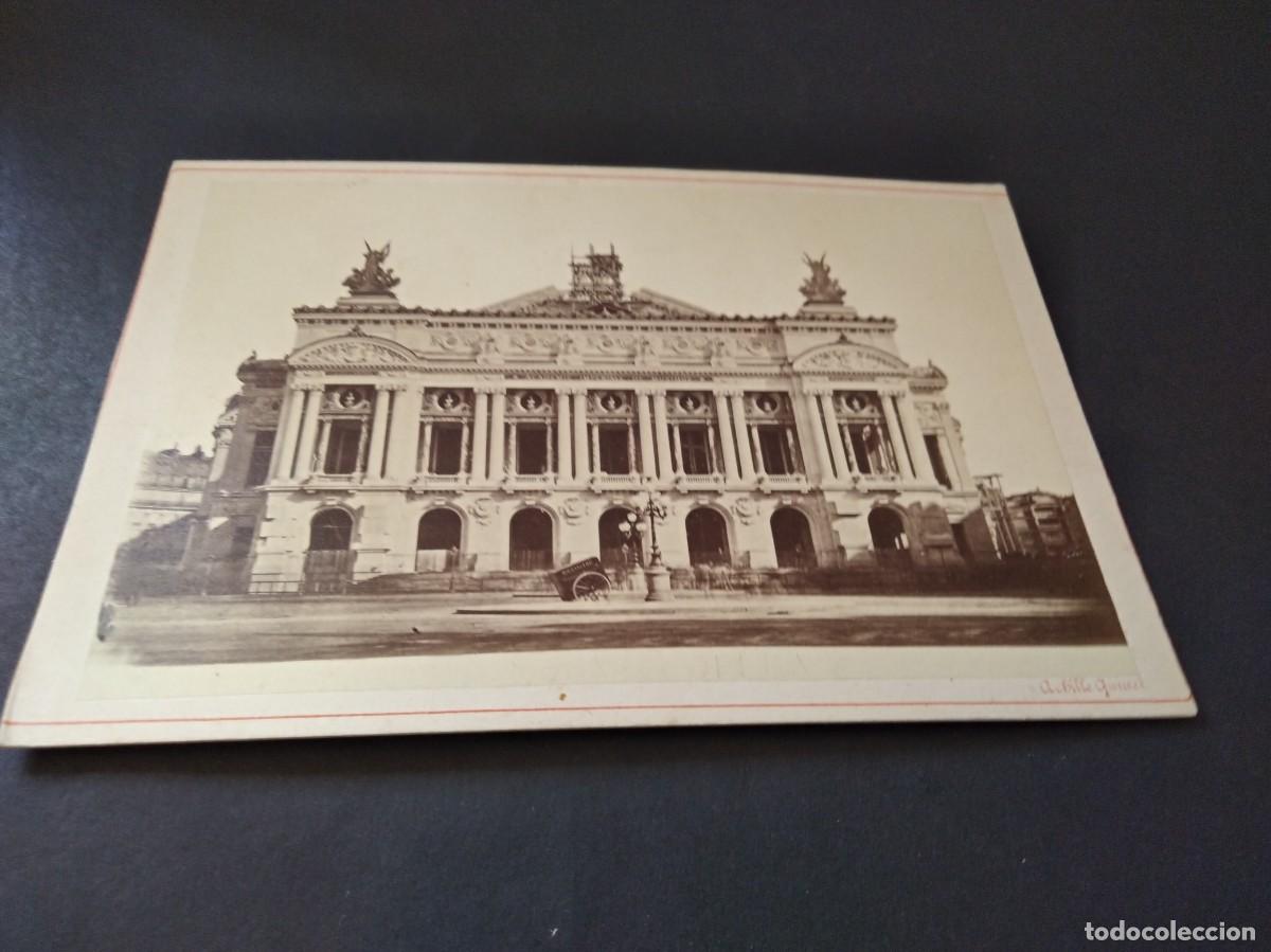 Fotograf&iacute;a antigua: FOTO FACHADA DEL PALACIO GARNIER OPERA PARIS EN CONSTRUCION FINAL 1800