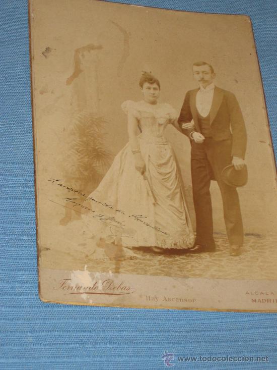 Fotograf&iacute;a antigua: FOTO DE PAREJA CON DEDICATORIA. - Foto 1