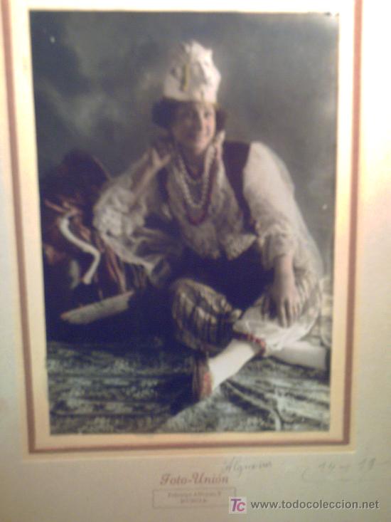 Fotograf&iacute;a antigua: MUJER DISFRAZADA DE ARLEQUIN - Foto 1