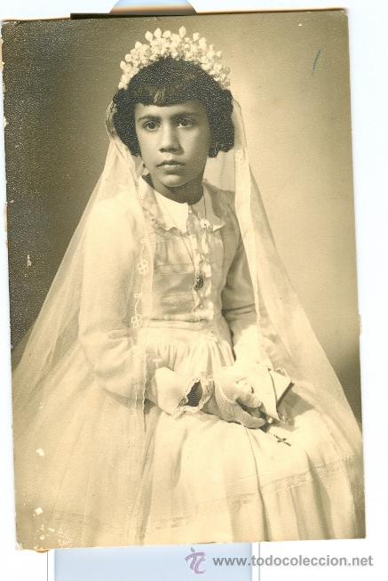 Fotograf&iacute;a antigua: Foto ni&ntilde;a comuni&oacute;n - Foto 1