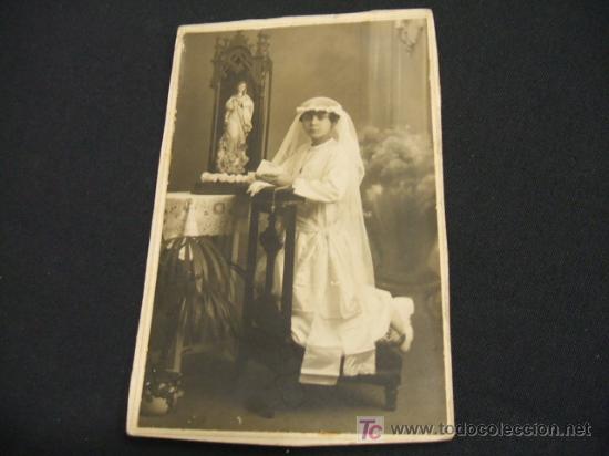 Fotografia antiga: FOTOGRAFIA ANTIGUA - NI&Ntilde;A DE PRIMERA COMUNION -
