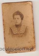 Fotografia antica: 7025 - ANTIGUA FOTOGRAF&Iacute;A DE UNA DAMA - HARO HERMANOS - 6 X 10,5 CM APROX