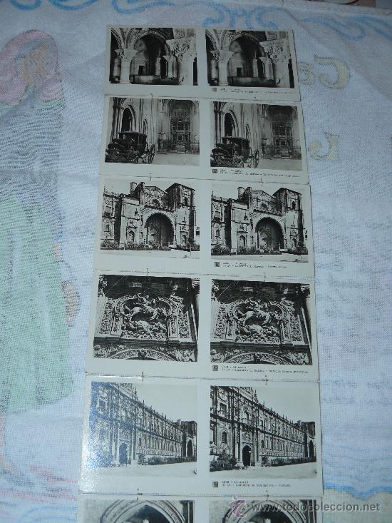Fotograf&iacute;a antigua: 15 DOBLE MINIFOTOGRAFIAS ANTIGUAS  LEON 1&ordf; SERIE.