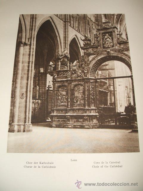 Fotograf&iacute;a antigua: LEON CORO DE LA CATEDRAL HUECOGRABADO 1928 - Foto 1