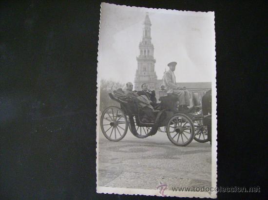 Fotograf&iacute;a antigua: ANTIGUA FOTO DEL PARQUE DE MARIA LUISA,SEVILLA.CARRUAJE.TAMA&Ntilde;O POSTAL