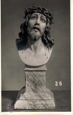 Fotograf&iacute;a antigua: BUSTO DE CRISTO SOBRE COLUMNA - Foto 1