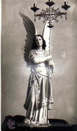 Fotograf&iacute;a antigua: ANGEL CON CANDELABRO - Foto 1