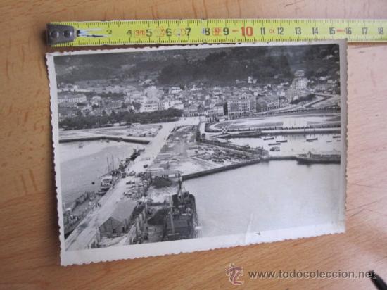 Fotograf&iacute;a antigua: MARIN FOTO ORIGINAL OCA&Ntilde;A - PUERTO DE MARIN Y ESCUELA NAVAL APROX 1955