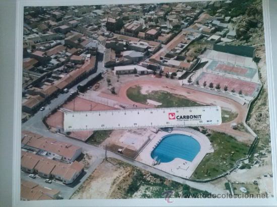 Photographie ancienne: FOTOGRAFIA AEREA GRAN FORMATO ALHAMA DE MURCIA PAISAJES ESPA&Ntilde;OLES A&Ntilde;OS 80. 37,5X30 cm
