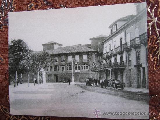 Fotograf&iacute;a antigua: COPIA DE POSTAL ANTIGUA EN BLANCO Y NEGRO DE LA AVENIDA DEL PARQUE Y TERRAZA DEL CAFE COLON-AVILES-