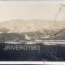 Fotografía antigua: REQUENA, VALENCIA, 1929, VISTA DEL PUEBLO NEVADO, PRECIOSA,67X42MM