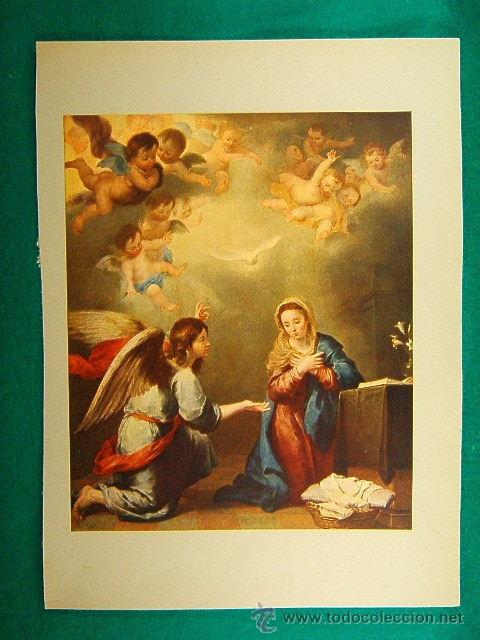 Fotograf&iacute;a antigua: LA ANUNCIACION-BARTOLOME ESTEBAN MURILLO-NATURALISMO BARROCO-MUSEO DEL PRADO-31X23 CM-2-16-A&Ntilde;O 1935