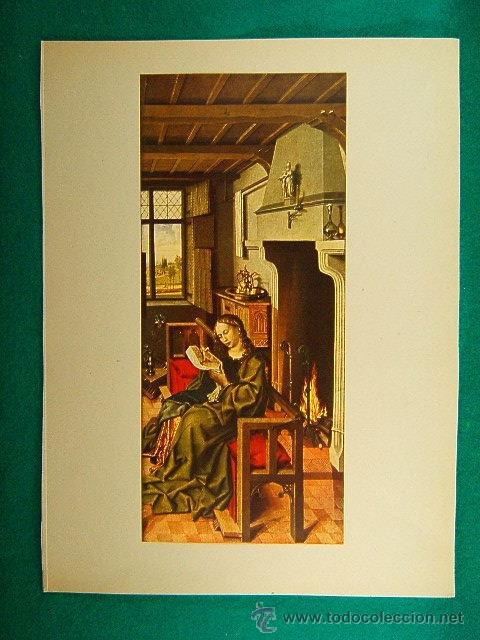 Fotograf&iacute;a antigua: ALA DE RETABLO SANTA BARBARA-EL MAESTRO DE FLEMALLE-MUSEO DEL PRADO-31X23 CM-2-31-A&Ntilde;O 1935..........