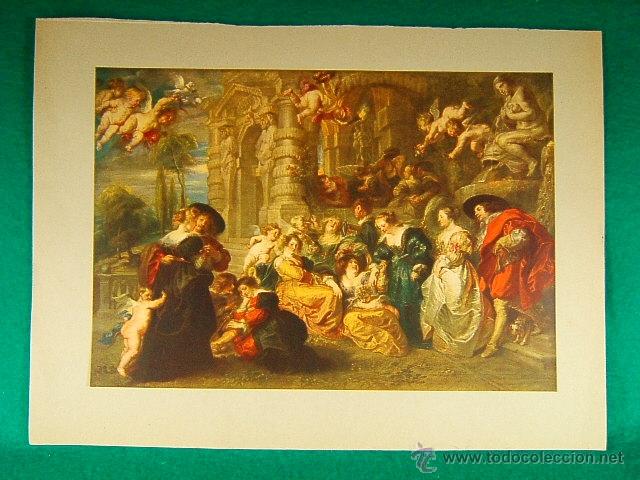 Fotograf&iacute;a antigua: EL JARDIN DEL AMOR-PEDRO PABLO PETER PAUL RUBENS-MUSEO DEL PRADO-31X23 CM-2-47-A&Ntilde;O 1935.............