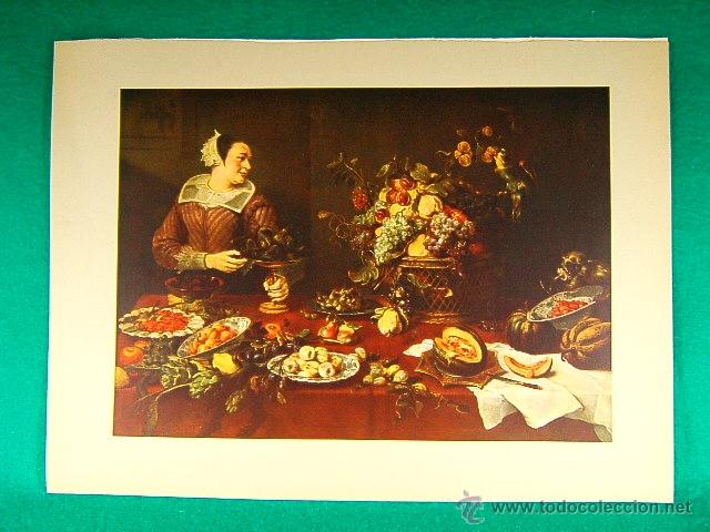 Fotograf&iacute;a antigua: LA VENDEDORA DE FRUTAS-FRANS SNYDERS-AMBERES FLAMENCO-MUSEO DEL PRADO-31X23 CM-2-50-A&Ntilde;O 1935........