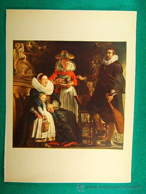 Fotograf&iacute;a antigua: RETRATO DE FAMILIA-JACOB JORDAENS-AMBERES-BARROCO FLAMENCO-MUSEO DEL PRADO-31X23 CM-2-51-A&Ntilde;O 1935...
